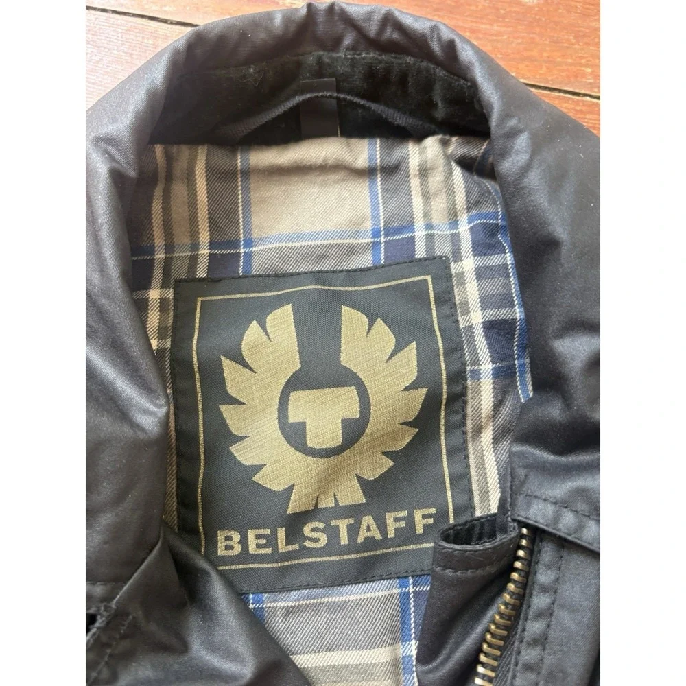 Belstaff Women's Trialmaster Waxed Cotton Jacket Size 40 Black
